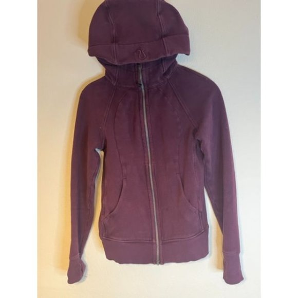 LULULEMON heathered Bordeaux Drama Scuba Hoodie III zip up jacket 6 - Picture 2 of 7